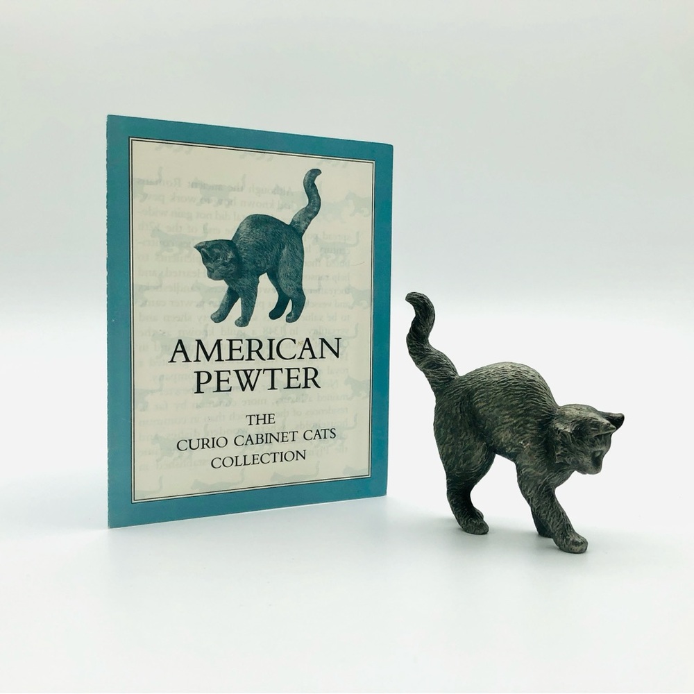 The Franklin Mint Curio Cabinet Cats - American Pewter